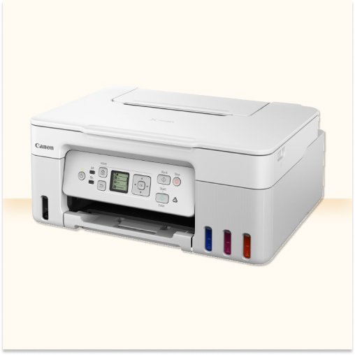 Canon® PIXMA™ G3270 MegaTank Wireless Inkjet All-In-One Color Printer, White